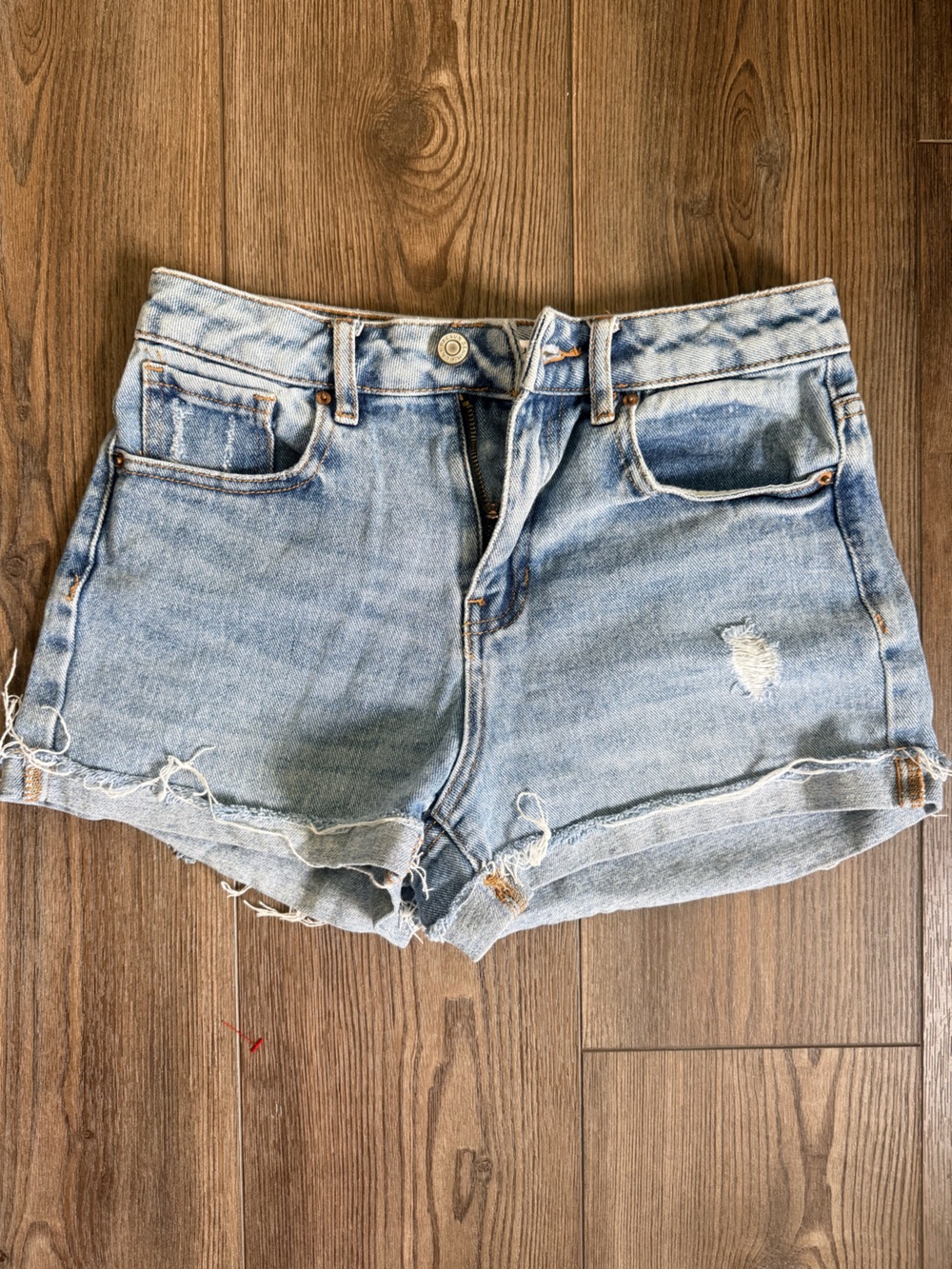PacSun Light Blue Distressed Denim Cutoff Shorts TikTok viral
